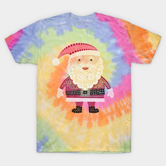 Dot Art Santa T-Shirt by Jane Izzy Designs